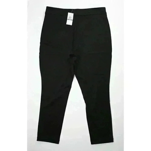 NEW! MICHAEL Michael Kors Women's XL Logo Slim Ankle Pants In Black NWT $110 - Picture 2 of 3